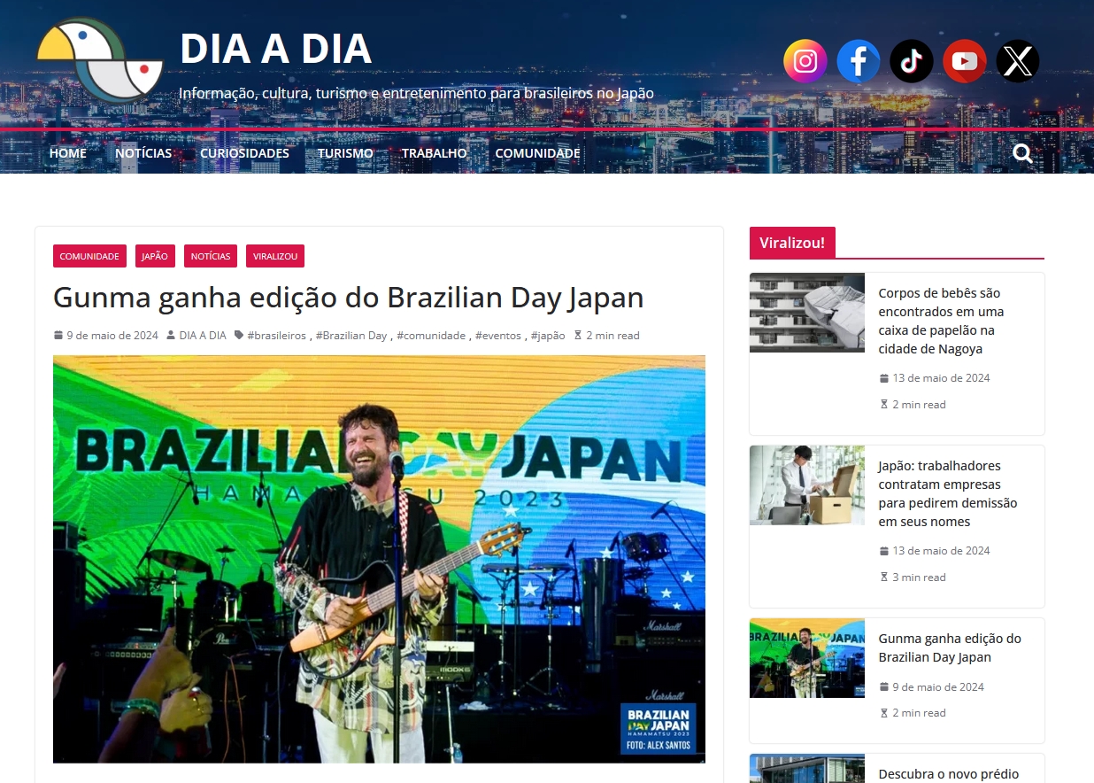 Dia a Dia - Gunma ganha edição do Brazilian Day Japan 