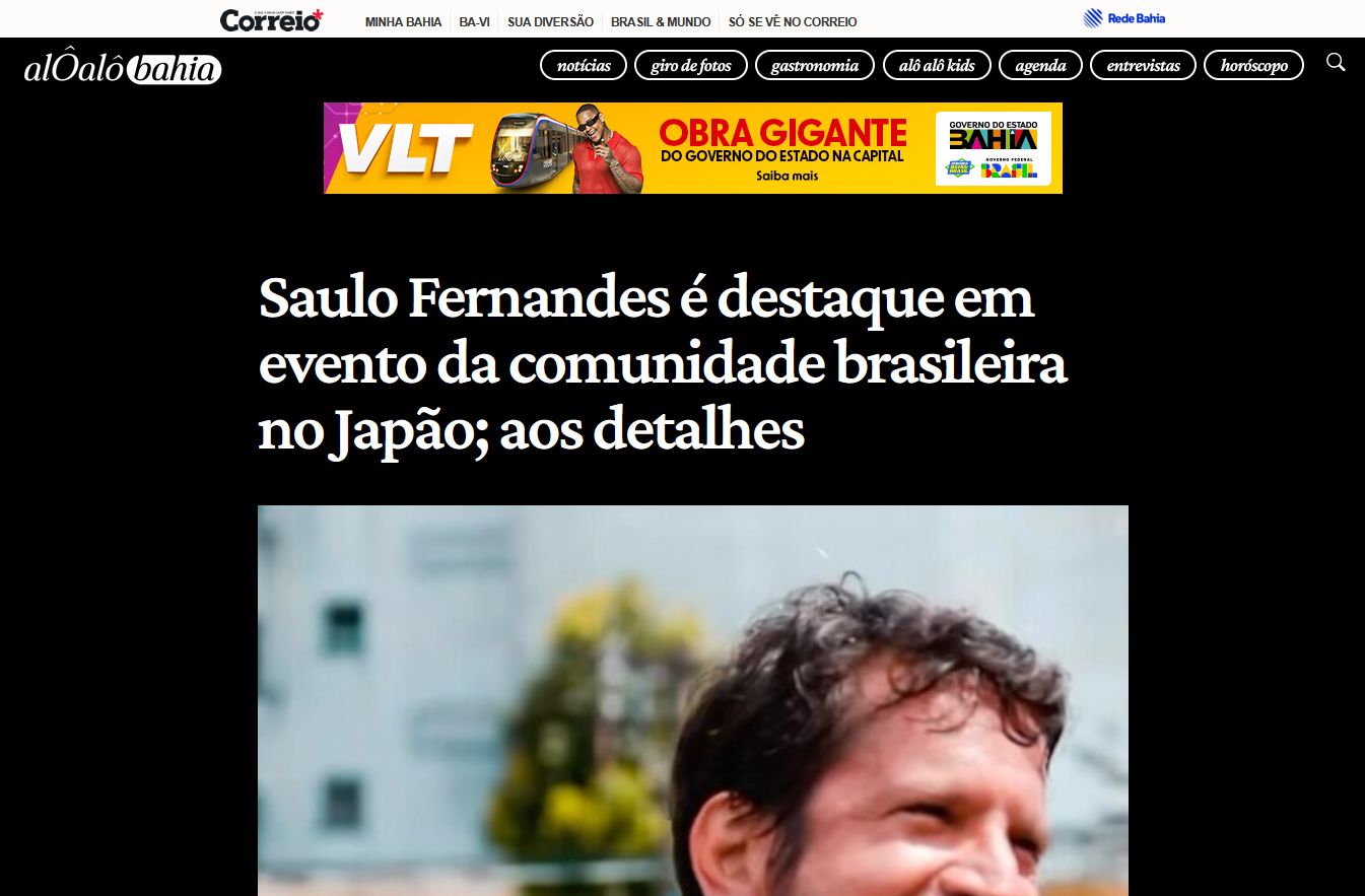 Saulo Fernandes é destaque em evento da comunidade brasileira no Japão; aos detalhes 